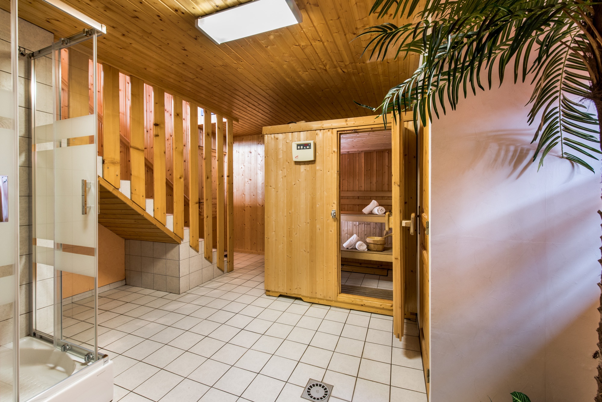 Indoor sauna in the chalet