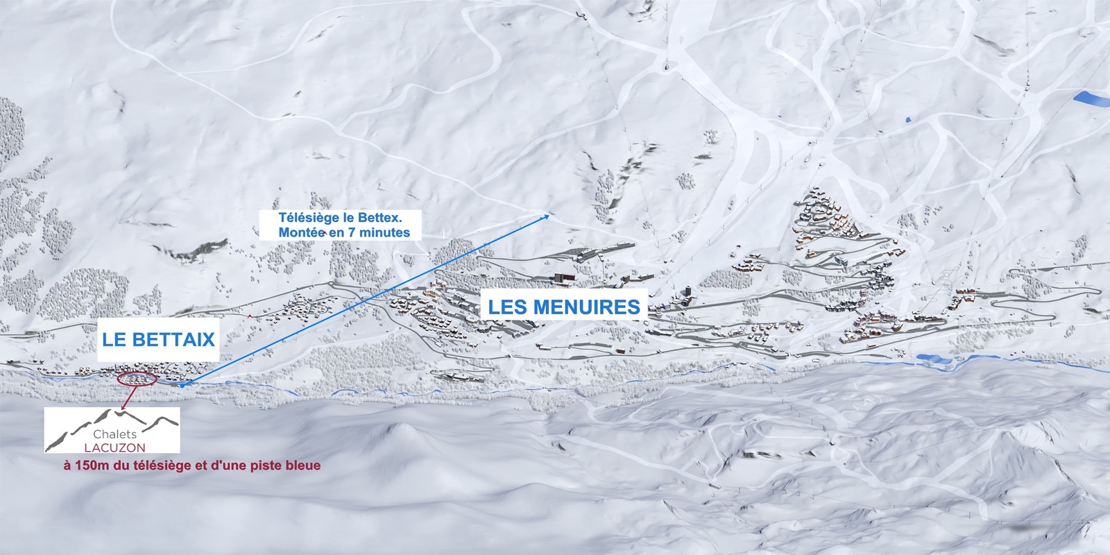7 minutes by lift to les Menuires
