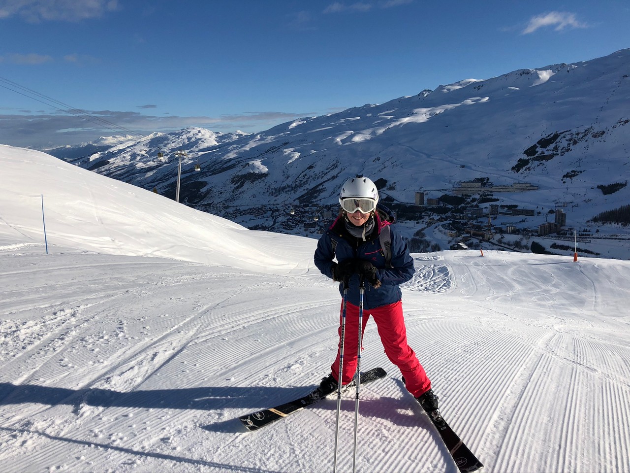 First on the slope in les Menuires